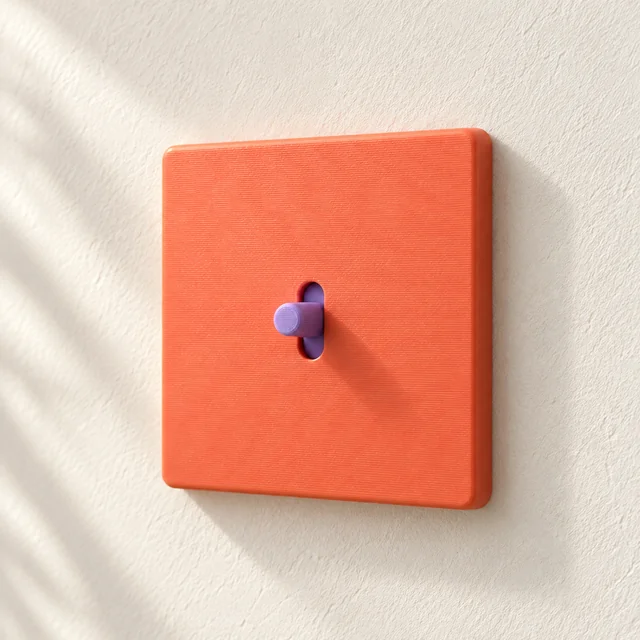 After: a coral cover concept fully conceals the switch